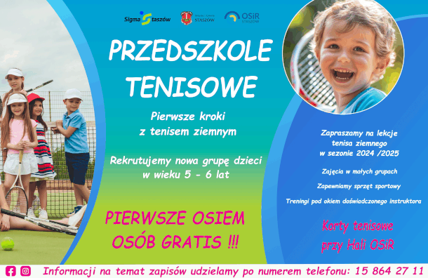 Przedszkole Tenisowe ogłasza nabór !